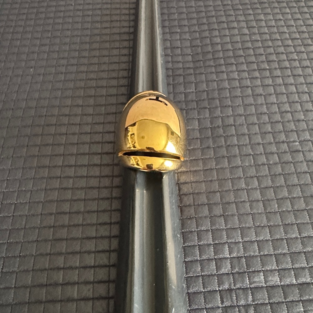 Stainless Steel (Acero Inoxidable) Gold Dome Ring size 8